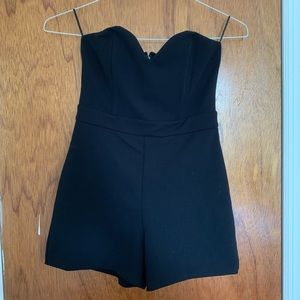 Express black strapless romper